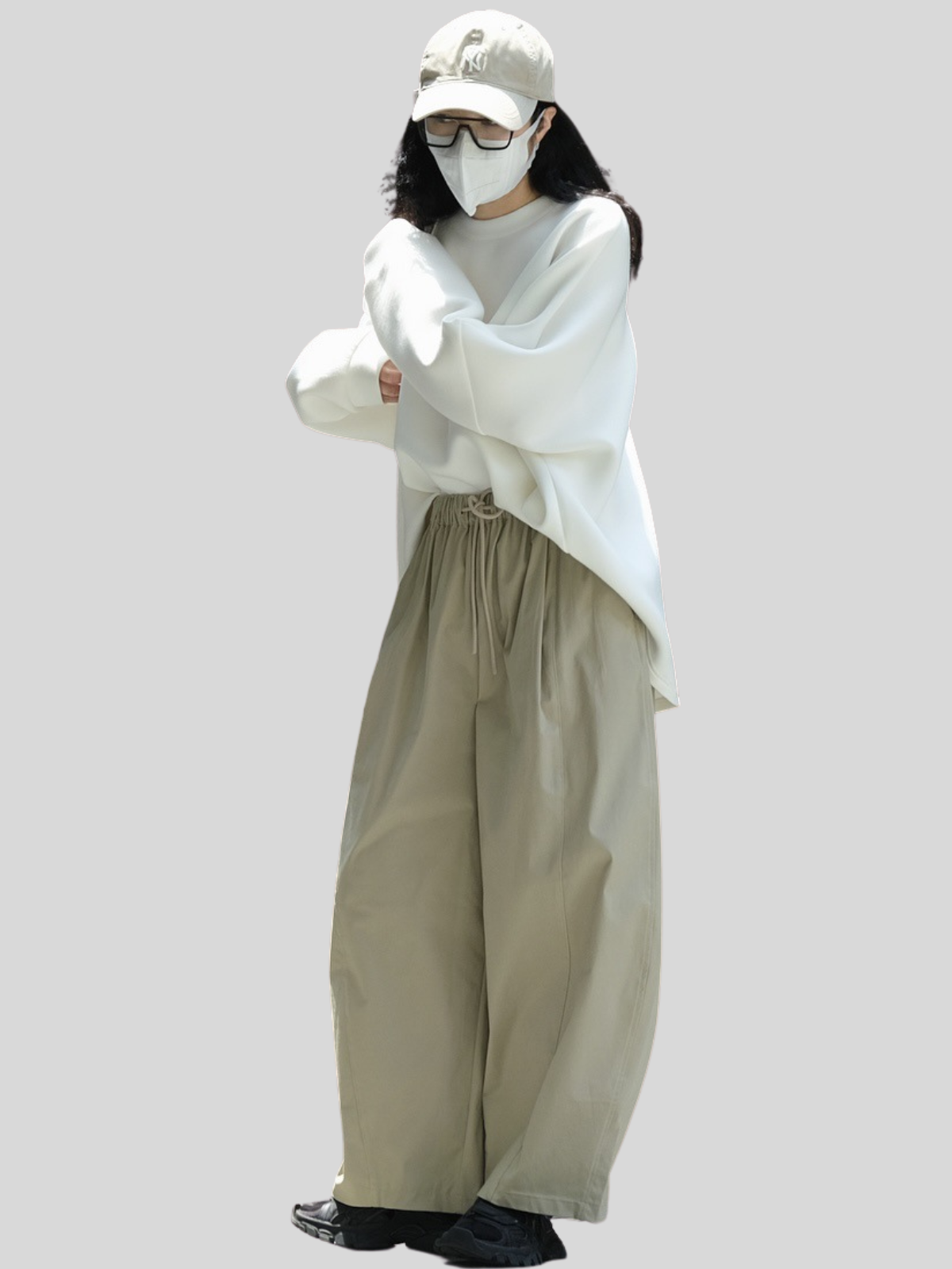 ハイウエストワイドパンツ